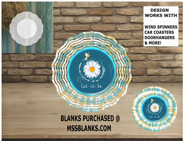 (Instant Print) Digital Download - Let is be daisy - Great for wind spinners & rounds