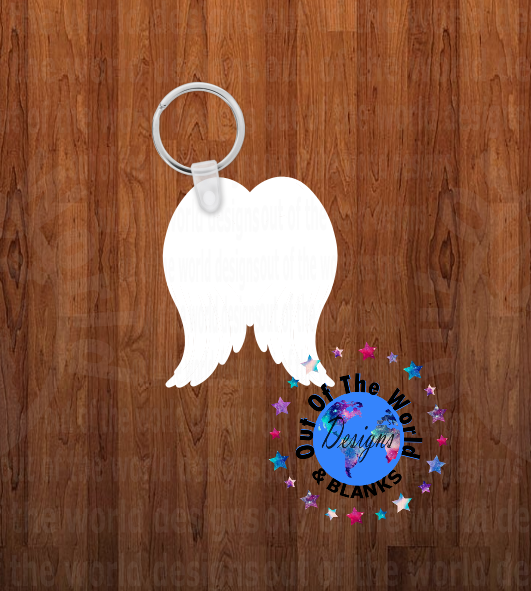 Angel wing  Keychain - Single sided or double sided  -  Sublimation Blank