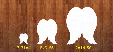 Wings  - withOUT holes - Wall Hanger - 3 sizes to choose from -  Sublimation Blank  - 1 sided  or 2 sided options