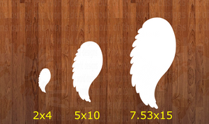 Half Wing - withOUT holes - Wall Hanger - 3 sizes to choose from -  Sublimation Blank  - 1 sided  or 2 sided options