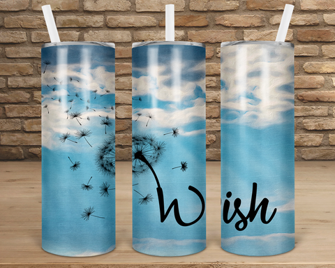 Digital download - Wish dandelion tumbler design - made for our sub blanks