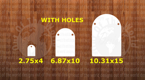 With holes - Window - 3 sizes to choose from -  Sublimation Blank  - 1 sided  or 2 sided options