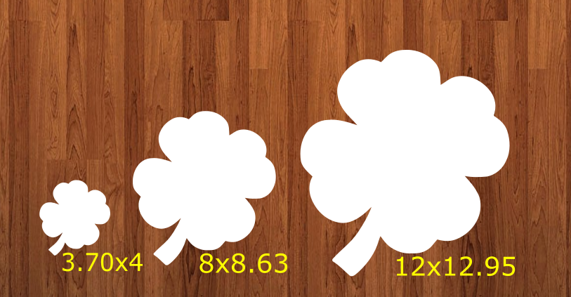 WithOUT HOLES - Shamrock - 4 sizes to choose from -  Sublimation Blank  - 1 sided  or 2 sided options