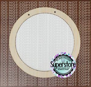 11.5 inch round with a wood frame - Sublimation blank