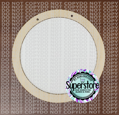 11.5 inch round with a wood frame - Sublimation blank