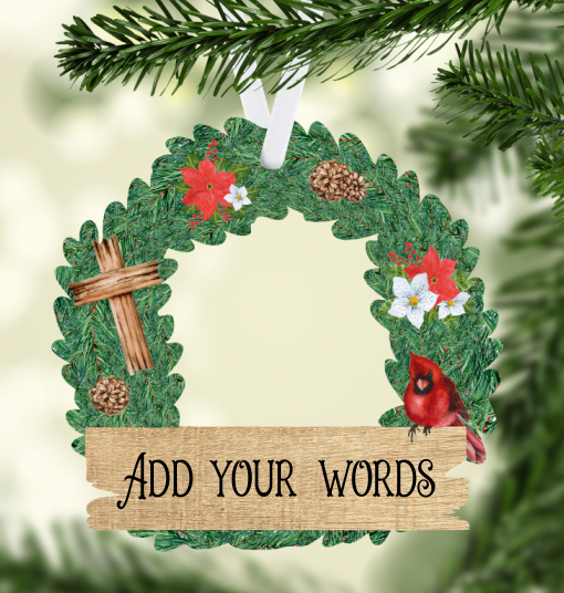 (Instant Print) Digital Download - Cardinal wreath - made for our blanks