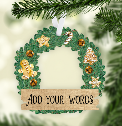 (Instant Print) Digital Download - Gingerbread wreath - made for our blanks