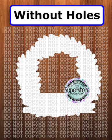 Wreath - withOUT holes - Wall Hanger - 5 sizes to choose from - Sublimation Blank