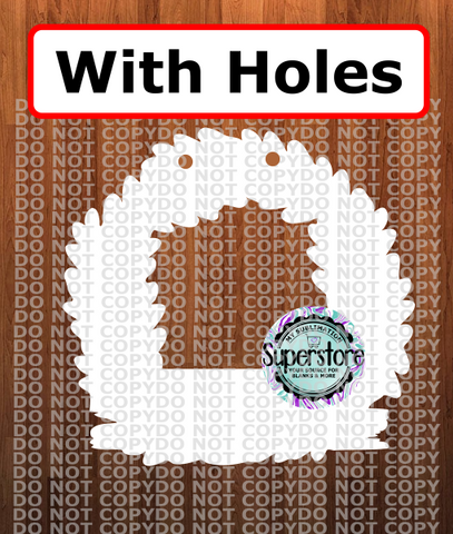 Wreath - WITH holes - Wall Hanger - 5 sizes to choose from - Sublimation Blank