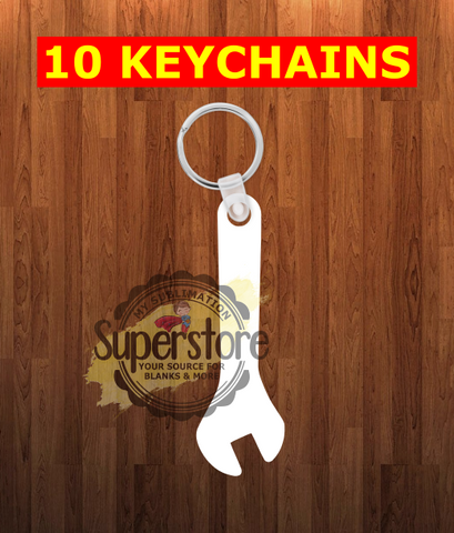 Wrench Keychain - Single sided or double sided - Sublimation Blank