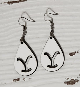 Tear drop Y cut out earrings size 2 inch - BULK PURCHASE 10pair