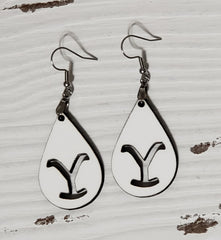 Tear drop Y cut out earrings size 1.5 inch - BULK PURCHASE 10pair
