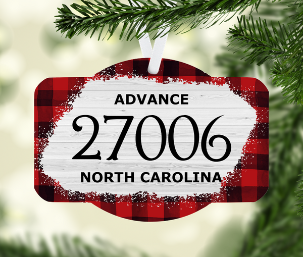 (Instant Print) Digital Download - Buffalo plaid zip code plaque - made for our blanks