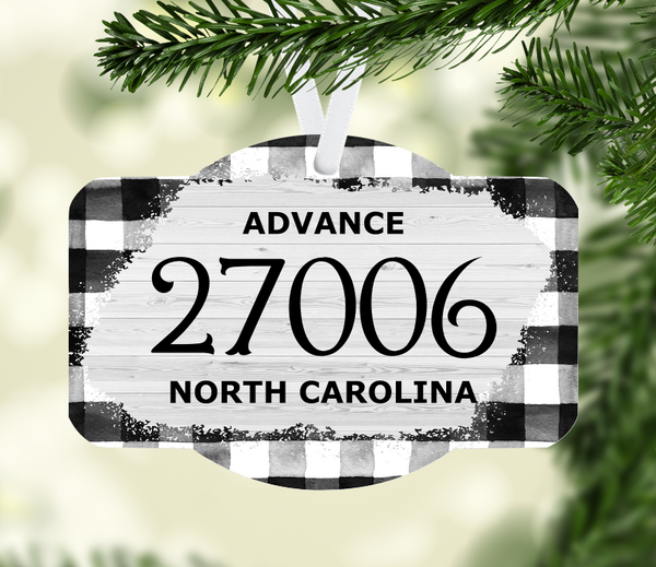 (Instant Print) Digital Download - Black plaid zip code plaque - made for our blanks